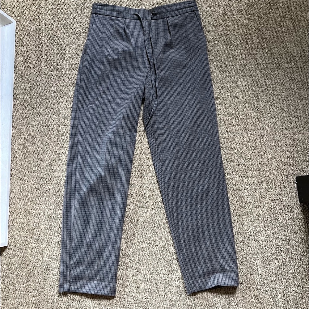 Zara Gray Checkered Pants